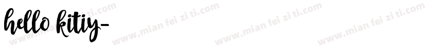hello kitiy字体转换